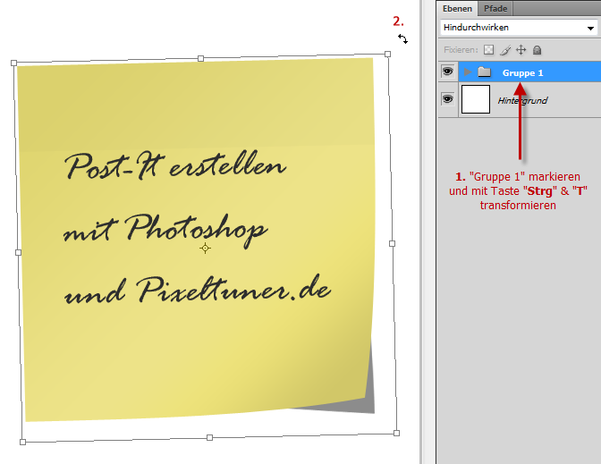 Post It Vektorgrafik Erstellen Photoshop Tutorial