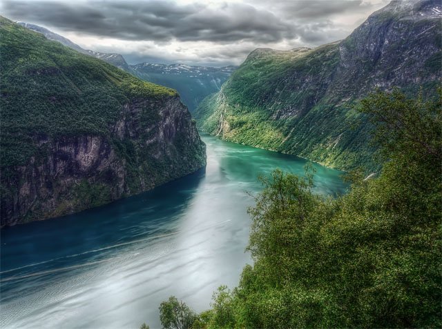 HDR-Bild: Geirangerfjord in Norwegen