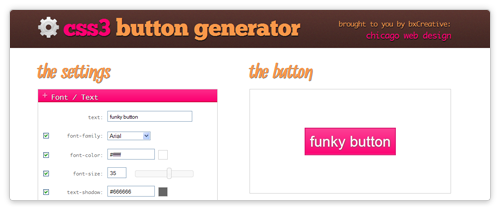 CSS3 Button Generator von css3buttongenerator.com