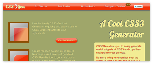 CSS3 Online Generator von css3gen.com