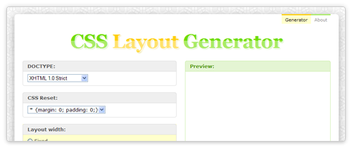 CSS Layout Generator von csslayoutgenerator.com