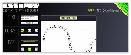 CSS Warp Generator von csswarp.eleqtriq.com